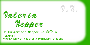 valeria nepper business card